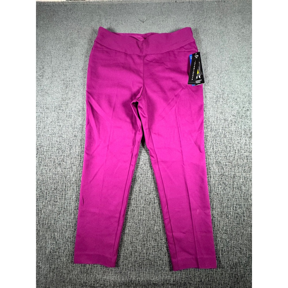 Investments Elite Stretch Park Ave Fit Ankle Pants Magenta Purple Size 6 NEW‎